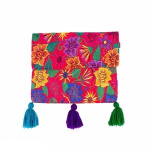 Women's Purse Handmade Crossbody Mexican Clutch Floral Embroidered Shoulder Bag